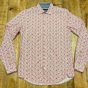 Zara Man - Pink & Red Floral Button Down Slim Fit
